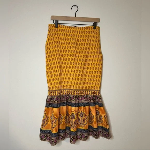 J Crew - Smocked skirt in sunny block print NWT Size 2 - Picture 3 of 10